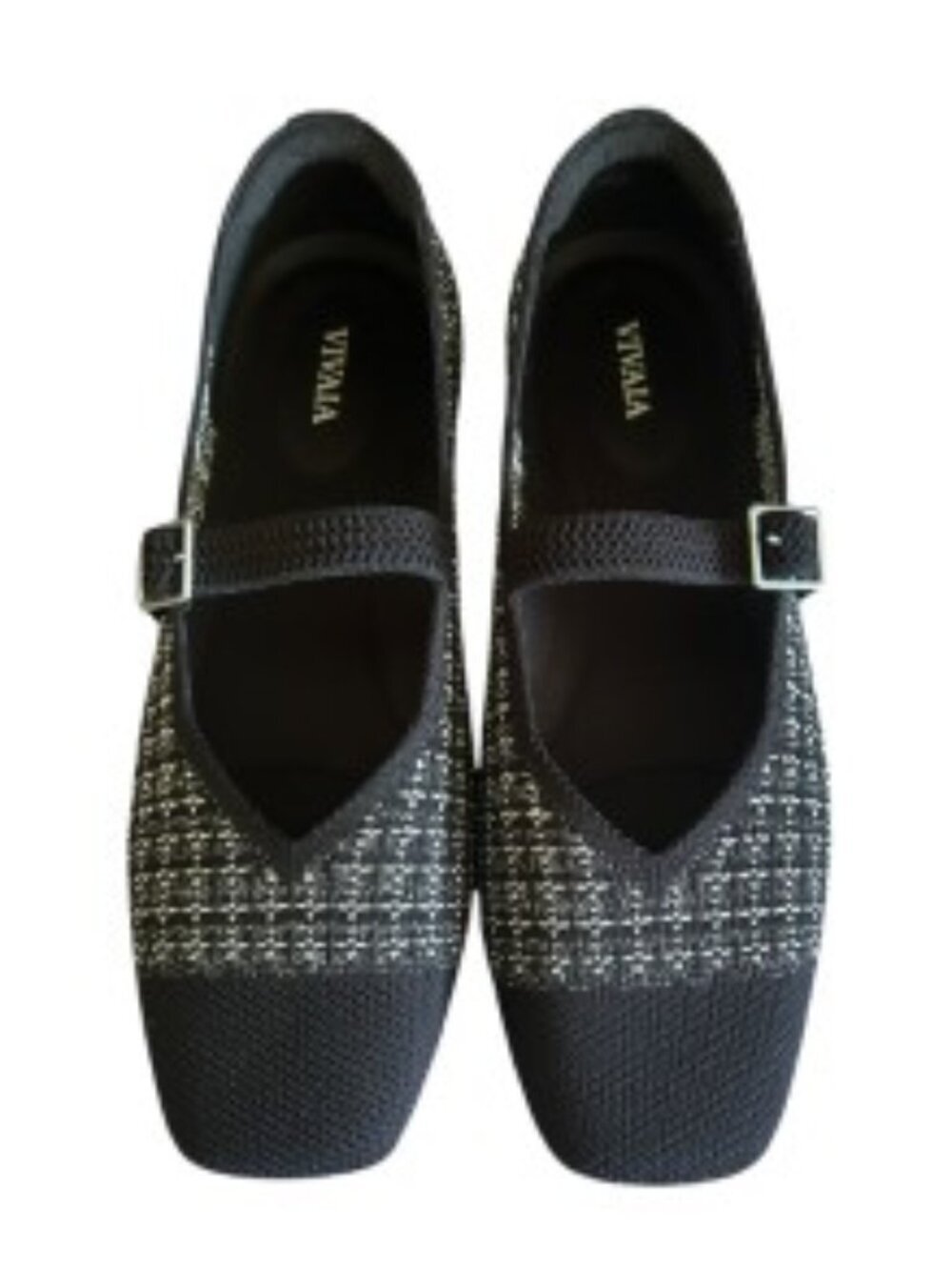 Vivaia Tweed Margot Mary Jane Flats 40